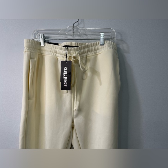Men's Rebel Minds Cream Track Pants X-Large - Picture 4 of 7